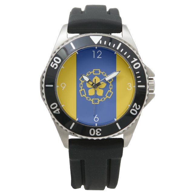 Reloj De Pulsera Bandera de Hamilton (Ontario, Canadá) (Anverso)