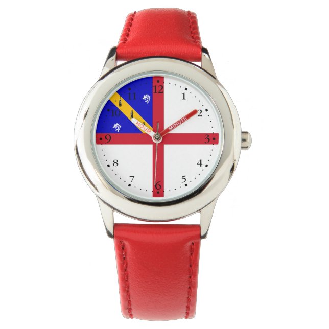 Reloj De Pulsera Bandera de Herm (Anverso)