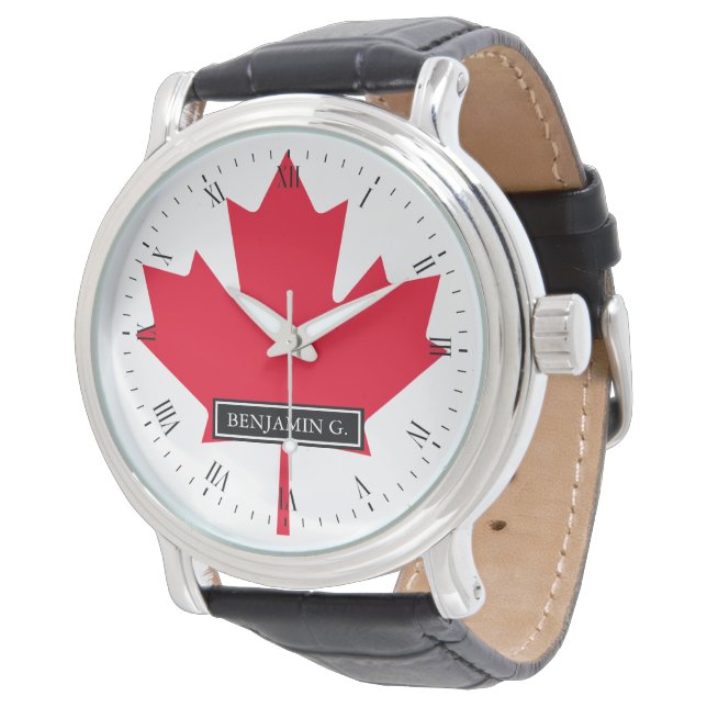 Reloj De Pulsera Bandera de hojas de arce de Canadá (Angular)