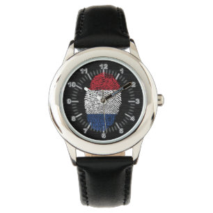 Reloj De Pulsera Bandera de huellas dactilares de los Países Bajos