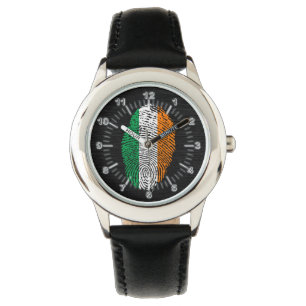 Reloj De Pulsera Bandera de huellas dactilares irlandesa