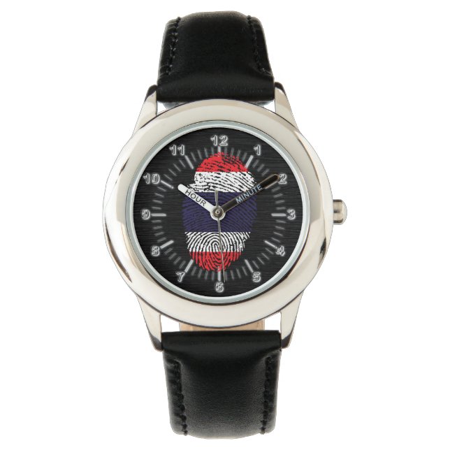 Reloj De Pulsera Bandera de huellas digitales en Tailandia (Anverso)