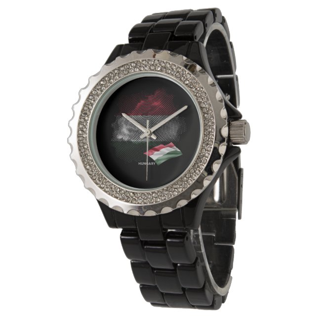 Reloj De Pulsera bandera de Hungría (Angular)