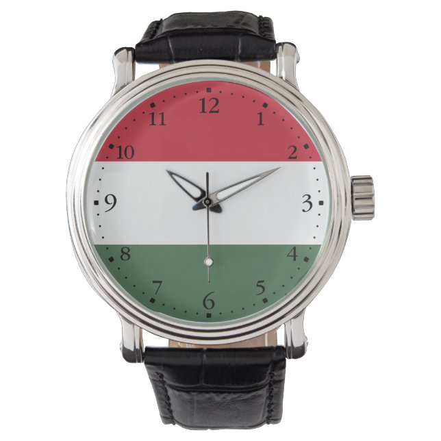 Reloj De Pulsera Bandera de Hungría (Anverso)
