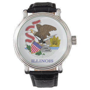 Reloj De Pulsera Bandera de Illinois