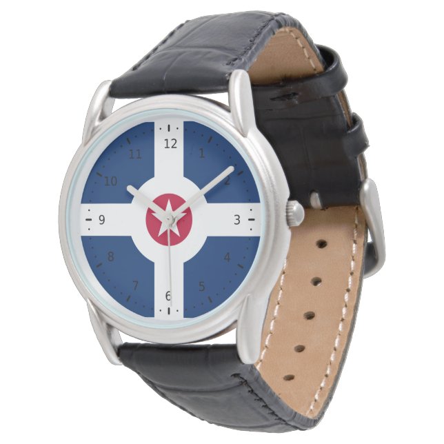 Reloj De Pulsera Bandera de Indianápolis, Indiana (Angular)