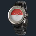 Reloj De Pulsera Bandera de Indonesia<br><div class="desc">¡Un regalo ideal para todos los patriotas de su país!</div>