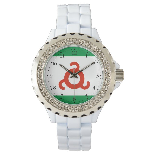 Reloj De Pulsera Bandera de Ingusetia (Anverso)