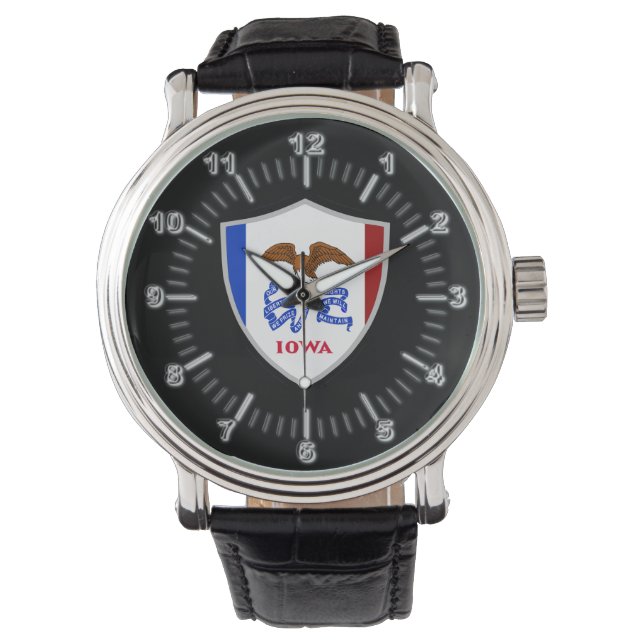 Reloj De Pulsera Bandera de Iowa (Anverso)