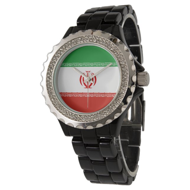 Reloj De Pulsera Bandera de Irán (Angular)