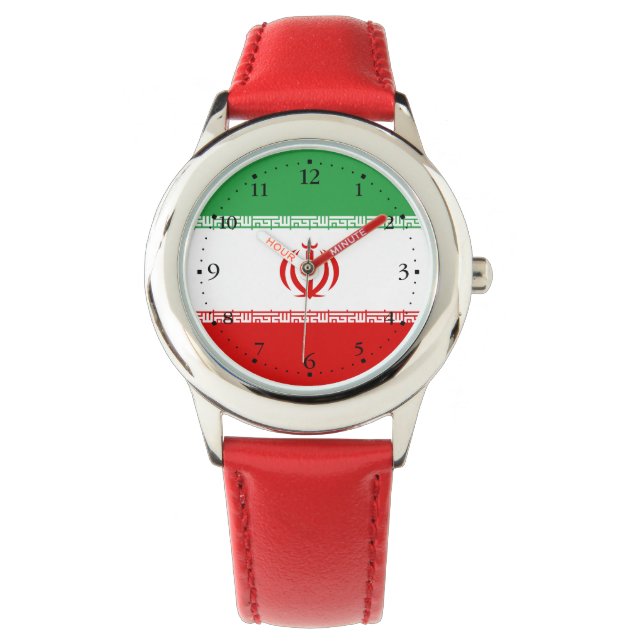 Reloj De Pulsera Bandera de Irán (Anverso)