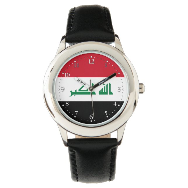 Reloj De Pulsera Bandera de Iraq (Anverso)