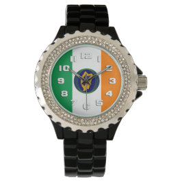 Reloj De Pulsera Bandera de Irlanda con escudo de armas