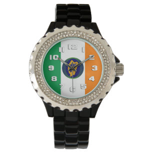Reloj De Pulsera Bandera de Irlanda con escudo de armas