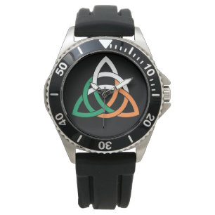 Reloj De Pulsera Bandera de Irlanda del primer círculo de Triquetra