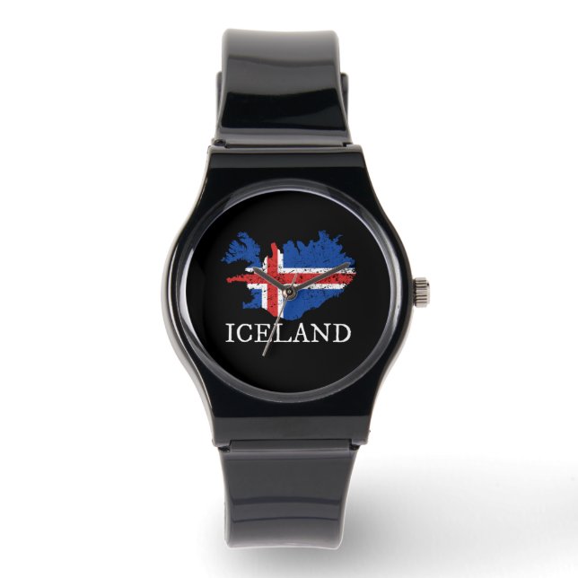 Reloj De Pulsera Bandera de Islandia (Anverso)