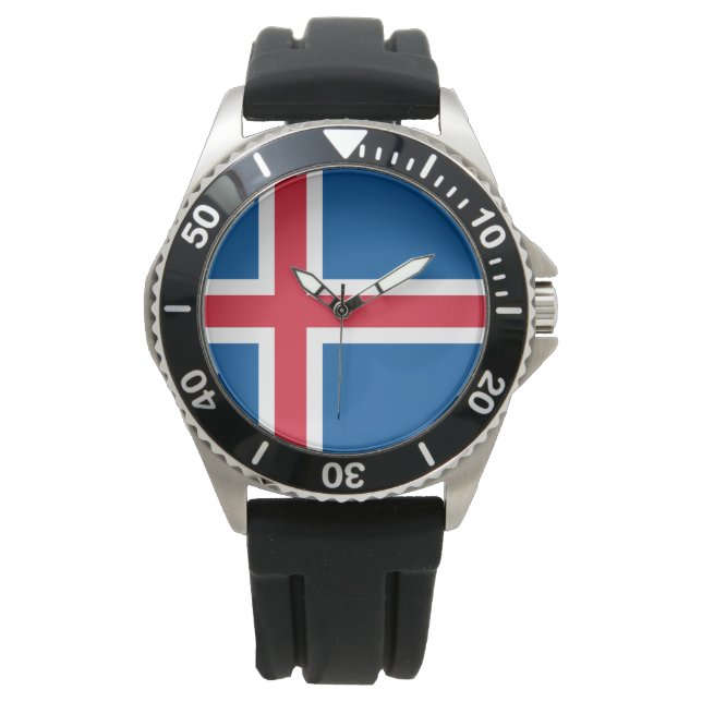 Reloj De Pulsera Bandera de Islandia (Anverso)