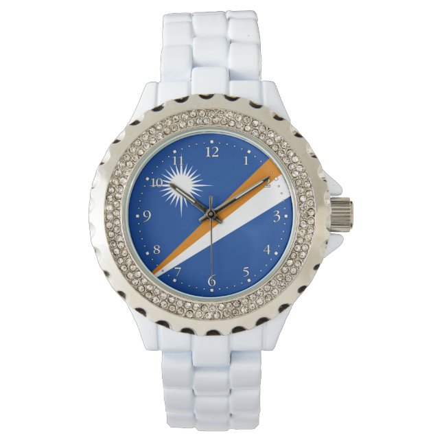 Reloj De Pulsera Bandera de Islas Marshall (Anverso)