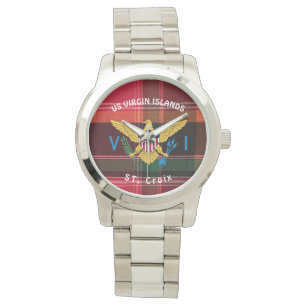Reloj De Pulsera Bandera de Islas Vírgenes de los EE. UU. St. Croix