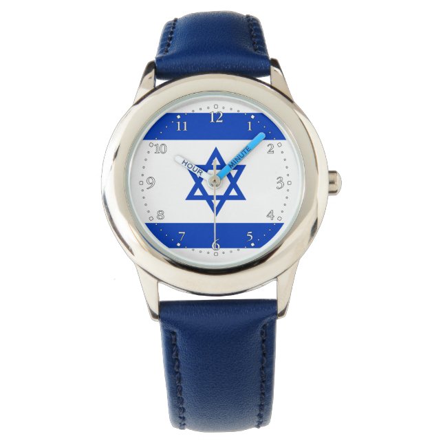 Reloj De Pulsera Bandera de Israel (Anverso)