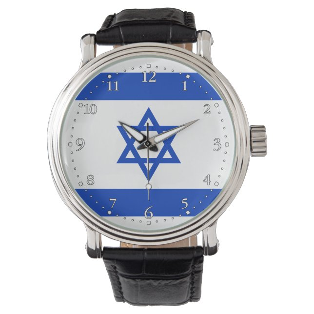 Reloj De Pulsera Bandera de Israel (Anverso)