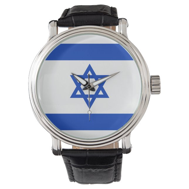 Reloj De Pulsera Bandera de Israel (Anverso)