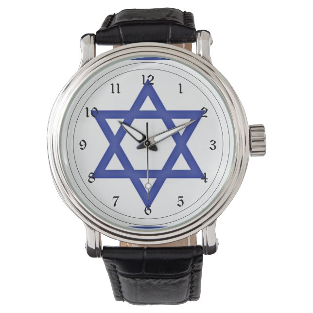 Reloj De Pulsera Bandera de Israel (Anverso)
