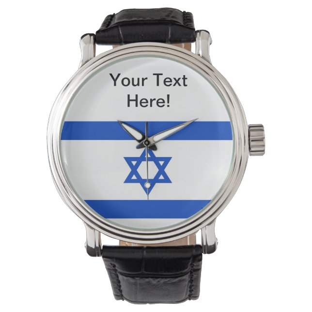 Reloj De Pulsera Bandera de Israel (Anverso)