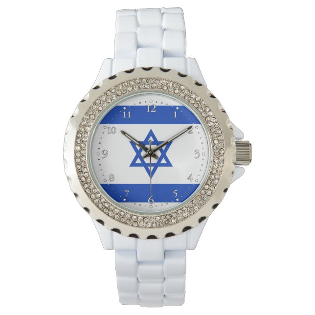 Reloj De Pulsera Bandera de Israel (Anverso)