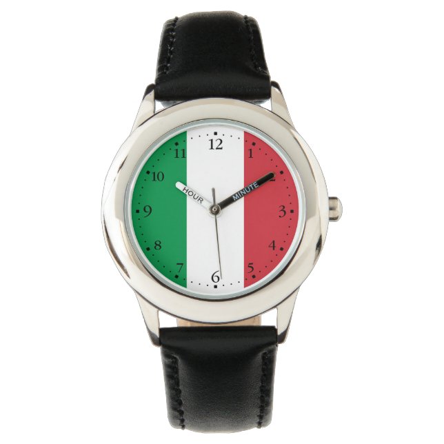 Reloj De Pulsera Bandera de Italia (Anverso)
