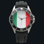 Reloj De Pulsera Bandera de Italia<br><div class="desc">Díganle tiempo con estilo con este reloj de pulsera con bandera de Italia. Disponible en todos los estilos y opciones. Hace un gran regalo. Esta imagen también aparece en otros elementos y se puede encontrar en mi tienda. Imágenes/fotografía y diseños son creados y propiedad del artista - derechos reservados ©2015...</div>