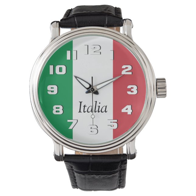 Reloj De Pulsera Bandera de Italia (Anverso)
