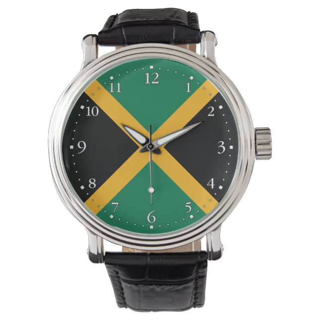 Reloj De Pulsera Bandera de Jamaica (Anverso)