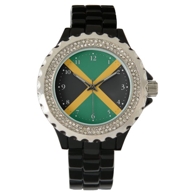 Reloj De Pulsera Bandera de Jamaica (Anverso)
