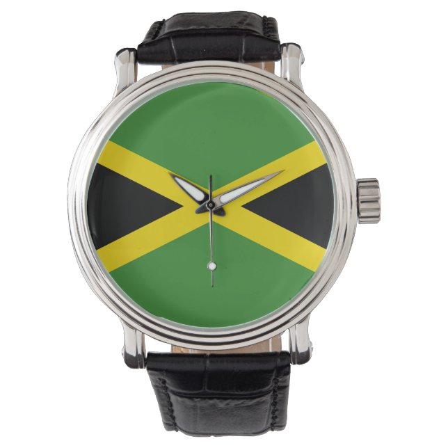 Reloj De Pulsera Bandera de Jamaica (Anverso)