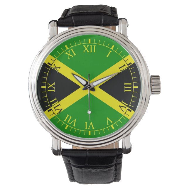 Reloj De Pulsera Bandera de Jamaica (Anverso)