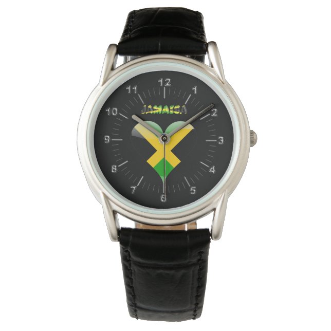 Reloj De Pulsera Bandera de Jamaica (Anverso)