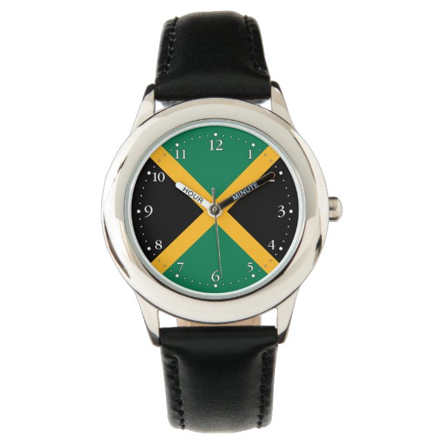 Reloj De Pulsera Bandera de Jamaica (Anverso)