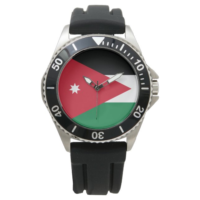 Reloj De Pulsera Bandera de Jordania (Anverso)