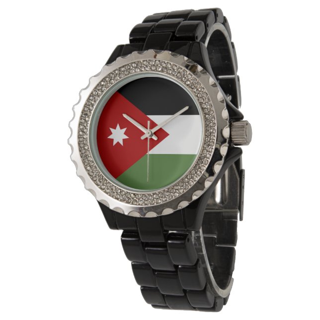 Reloj De Pulsera Bandera de Jordania (Angular)