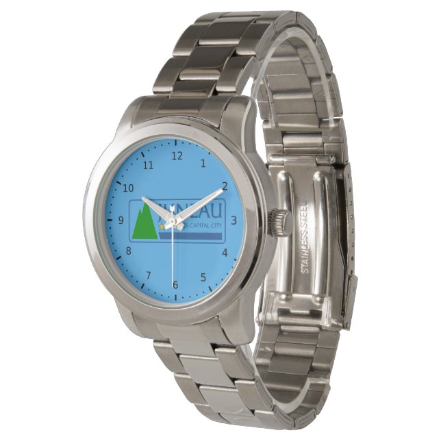 Reloj De Pulsera Bandera de Juneau, Alaska (Angular)