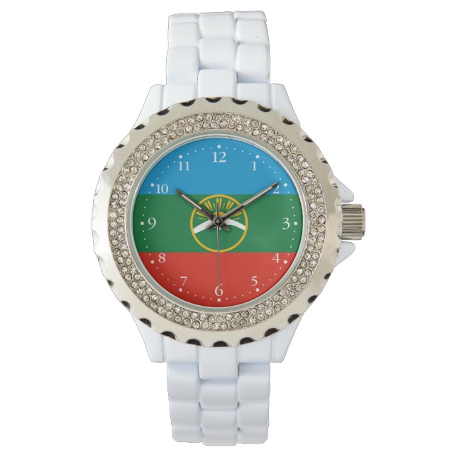 Reloj De Pulsera Bandera de Karachay Cherkessia (Anverso)