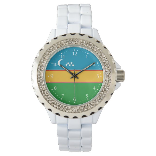 Reloj De Pulsera Bandera de Karakalpakistán (Anverso)