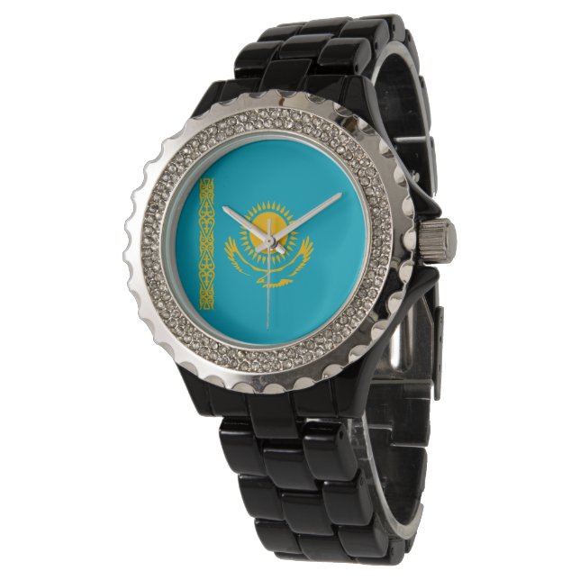 Reloj De Pulsera Bandera de Kazajistán (Angular)