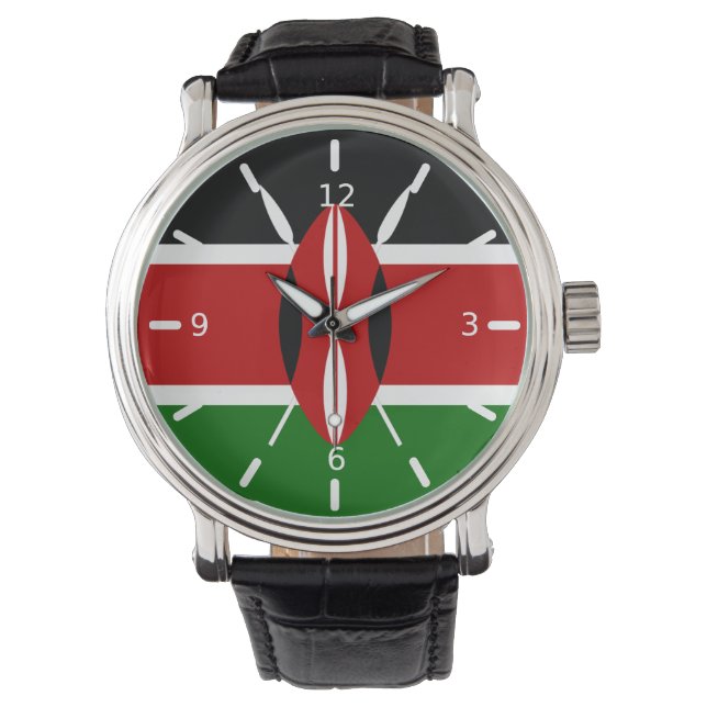Reloj De Pulsera Bandera de Kenia (Anverso)