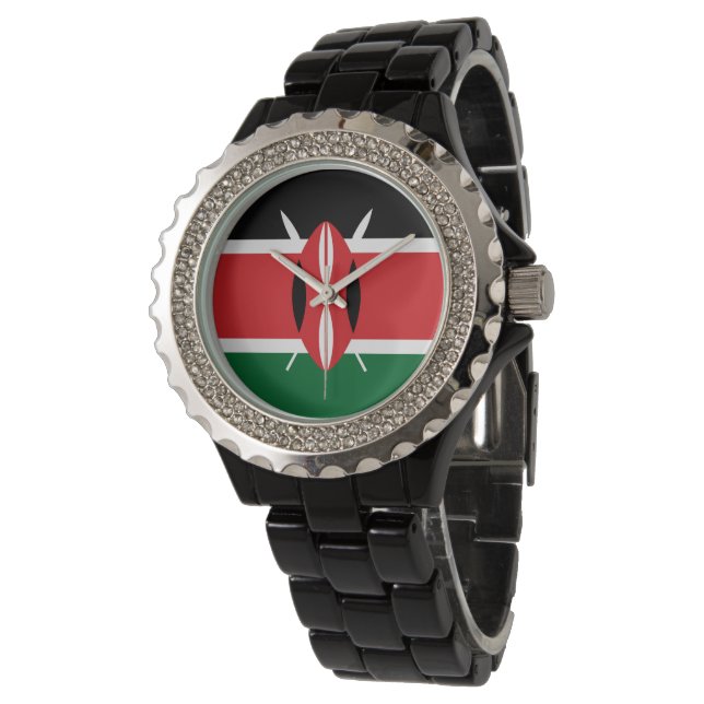 Reloj De Pulsera Bandera de Kenia (Angular)