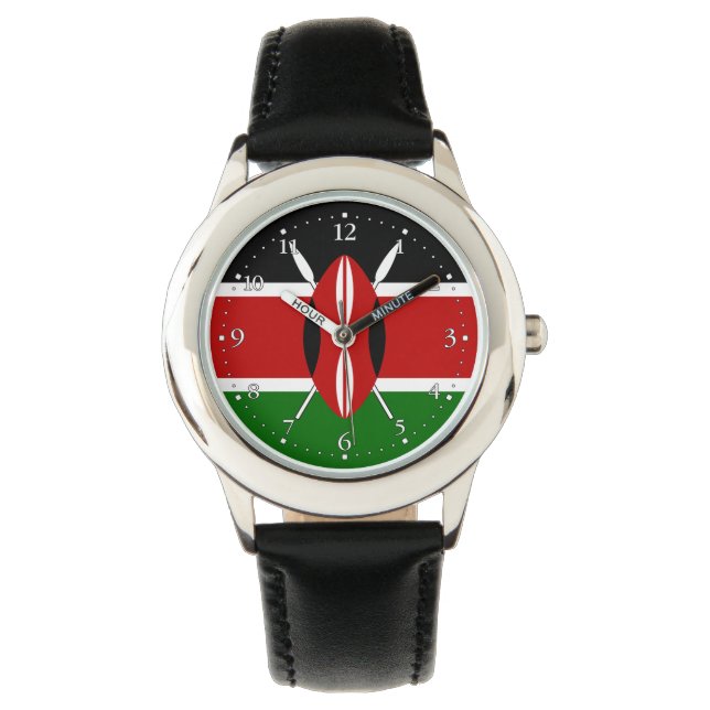 Reloj De Pulsera Bandera de Kenia (Anverso)