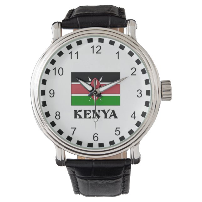 Reloj De Pulsera Bandera de Kenia (Anverso)