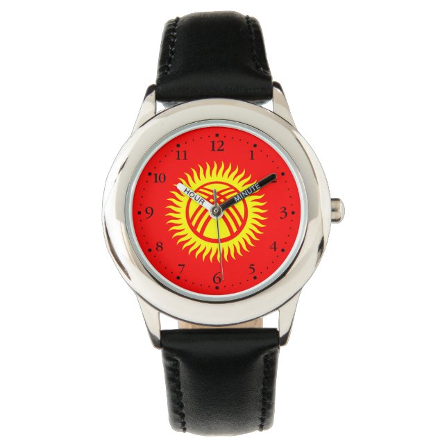 Reloj De Pulsera Bandera de Kirguistán (Anverso)