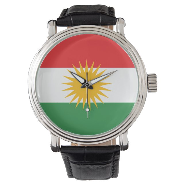 Reloj De Pulsera Bandera de Kurdistán (Anverso)